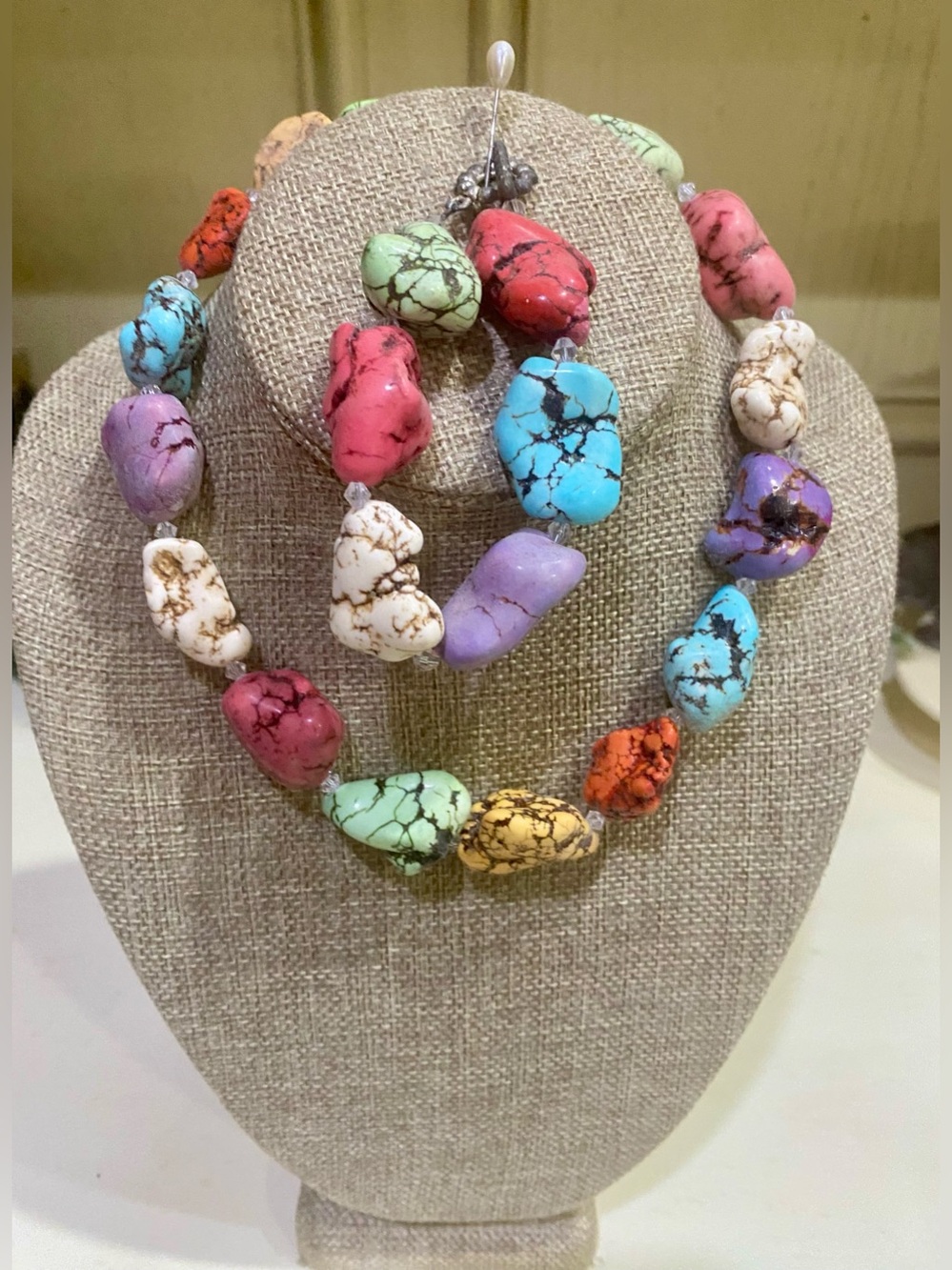 Nugget Necklace & Bracelet Set